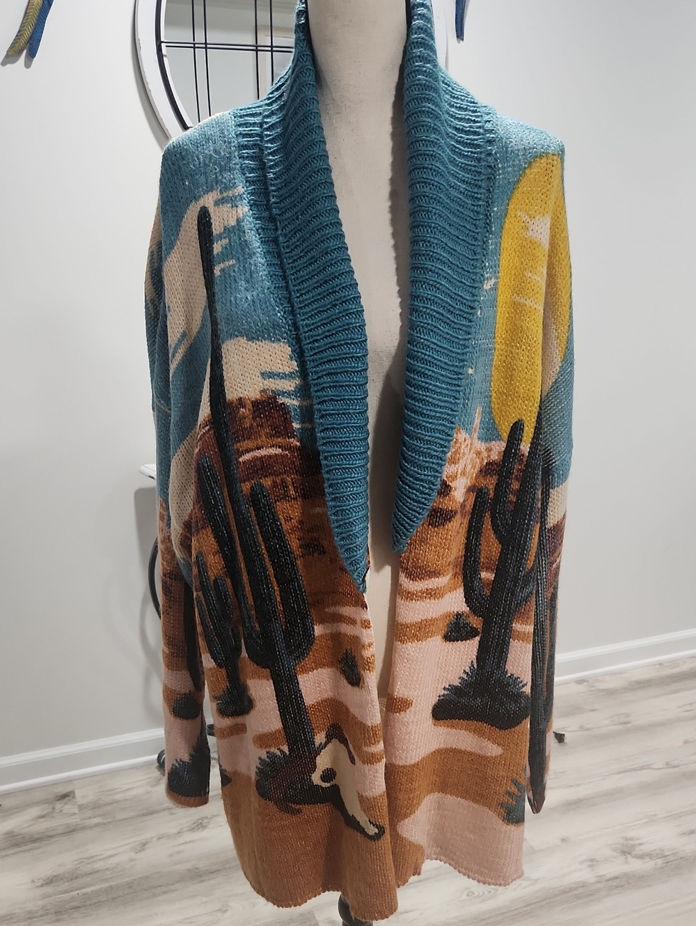 Wrangler Retro Desert Cardigan Southwest Western Chic, Boho - Picture 3 of 12